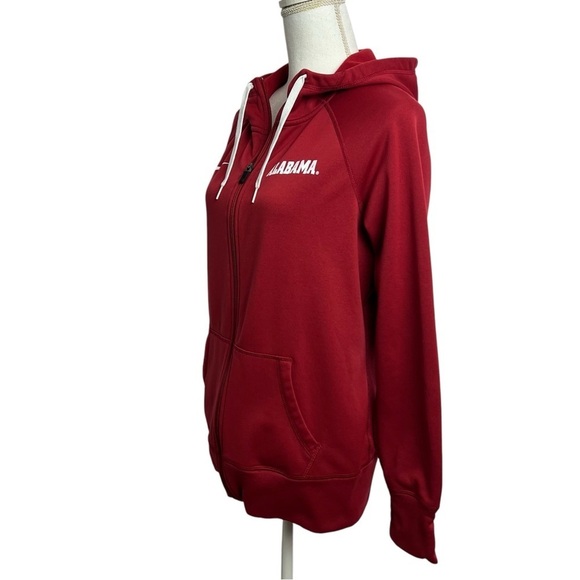 Nike Therma-Fit Women’s Alabama Hoodie Sweatshirt Sz Large Red Pockets Full Zip - Picture 3 of 12